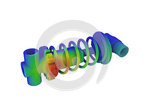 3d render illustration of car part component