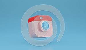 3d render illustration. Digital marketing concept. Social media icon.