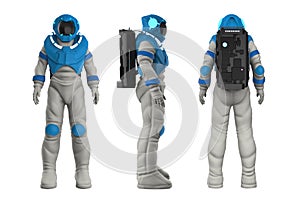 3d render illustration of isolated astronaut