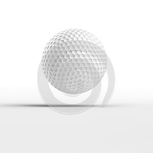 3d render image of a golf ball on a white background