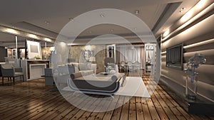 3d render of interior