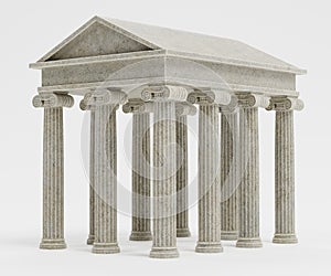 3D Render of Ionic Temple