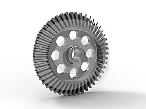 3D render - isolated detailed bevel gear