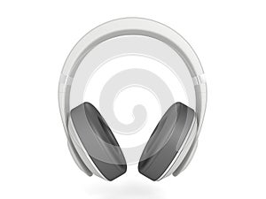 3d render isolated headphones gray