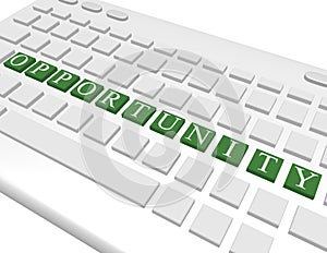 3d Render of a Keyboard Spelling Out Opportunity