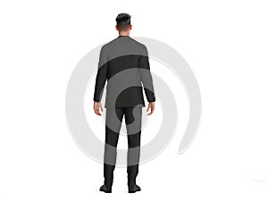 3D render : a man pose in casual business suit with white background,isolated