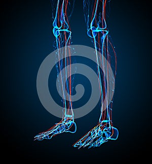 3d render medical illustration of the nerve system