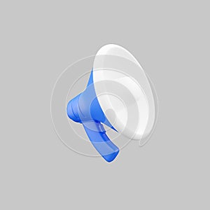 3d render megaphone, speaker, broadcast, share icon. 3d colorful illustration. 3D rendering megaphone icon on white