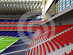 3D render of modern American football super bowl lookalike stadium - 3d render