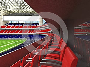 3D render of modern American football super bowl lookalike stadium - 3d render