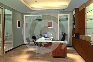 3d render modern interior of Office space