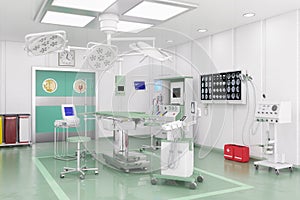 3d render - Modern operating theatre