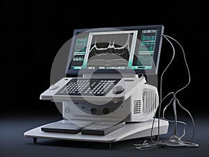 3D Render of a Modern Ultrasound Machine