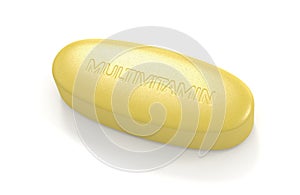 3d render of multivitamin pill