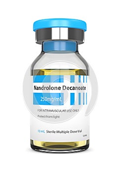 3d render of nandrolone decanoate vial