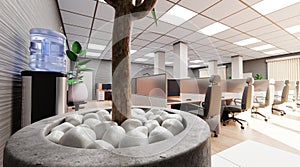 3D Render of Office Interior