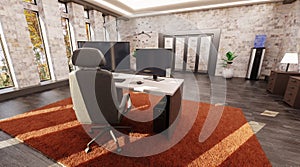 3D Render of Office Interior