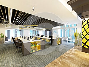 3d render of open office