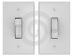 3d Render of a Pair of Light Switches