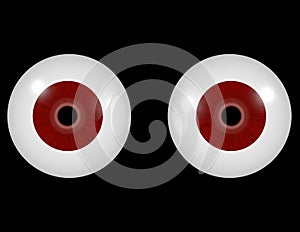 3d Render of a Pair of Red Eyes