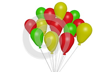 3d Render of Party Balloons
