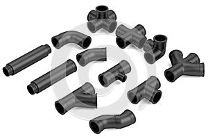 3d render of pipes