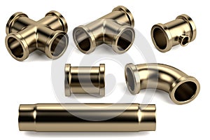 3d render of pipes