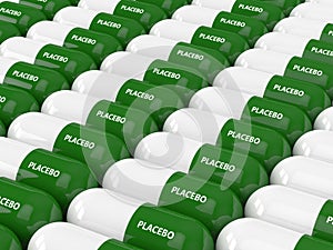 3D render of placebo pills