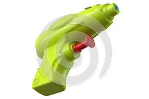 3D render of plastic water pistol  on a white background