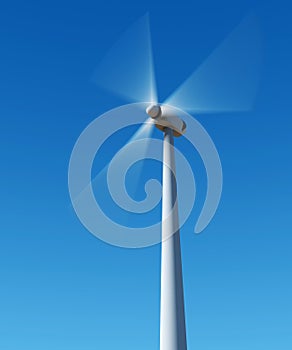 3d render - power wind generator