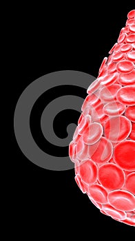 3d render red blood cells background.