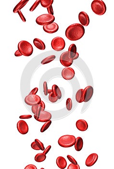 3d render red blood cells background.