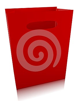 3d Render of a Red Shopping Bag