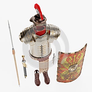 3D Render of Roman Armor - Full