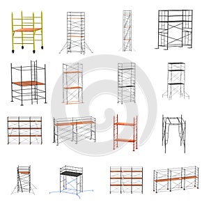 3d render of scaffolding set