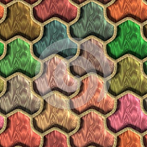 3D render seamless pave background tile