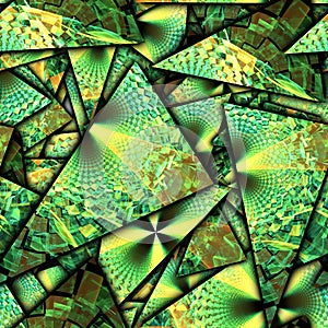 3D render of seamless shatter fractal illustration