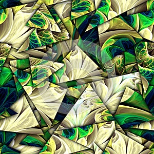 3D render of seamless shatter fractal illustration