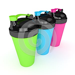 3d render of shakers isolated over white