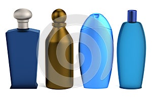 3d render of shampoos