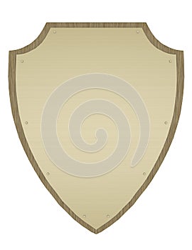 3d Render of a Shield Plaque