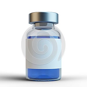 3d render single vaccine bottle