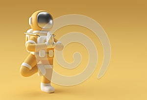 3d Render Spaceman Astronaut Yoga Gestures 3d illustration Design