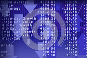 3d Render Stock Market Graph With Arrows