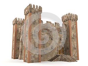 3d render stone brick stronghold