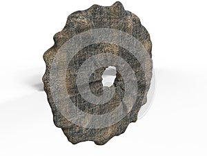 3d render of stone wheel