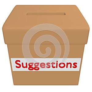 3d Render of a Suggestion Box