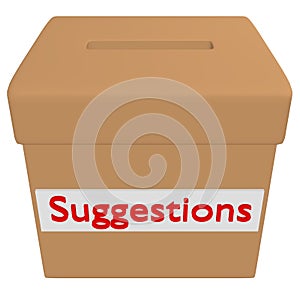 3d Render of a Suggestion Box photo