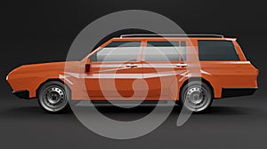 3d render SUV car low poly model