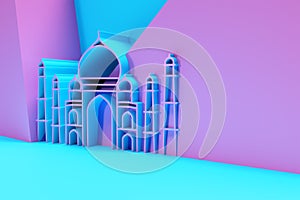 3D Render Taj Mahal - India Agra 3D illustration